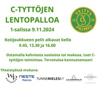 2.11.2024: C-tytöillä viikon päästä kuluvan kauden ensimmäinen kotiturnaus!