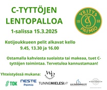 10.3.2025: Lauantaina 15.3.2025 C-tyttöjen välieräturnaus Paimiossa. Tervetuloa kannustamaan!